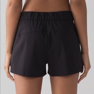 Black lululemon on the fly shorts